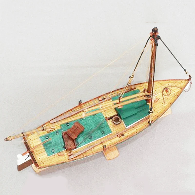 1/35 FLATTLE Ahşap Balıkçı Teknesi model seti El Yapımı Balıkçı Gemisi Modeli Montaj Oyuncaklar Çocuk Hediyeler Görüntü 2