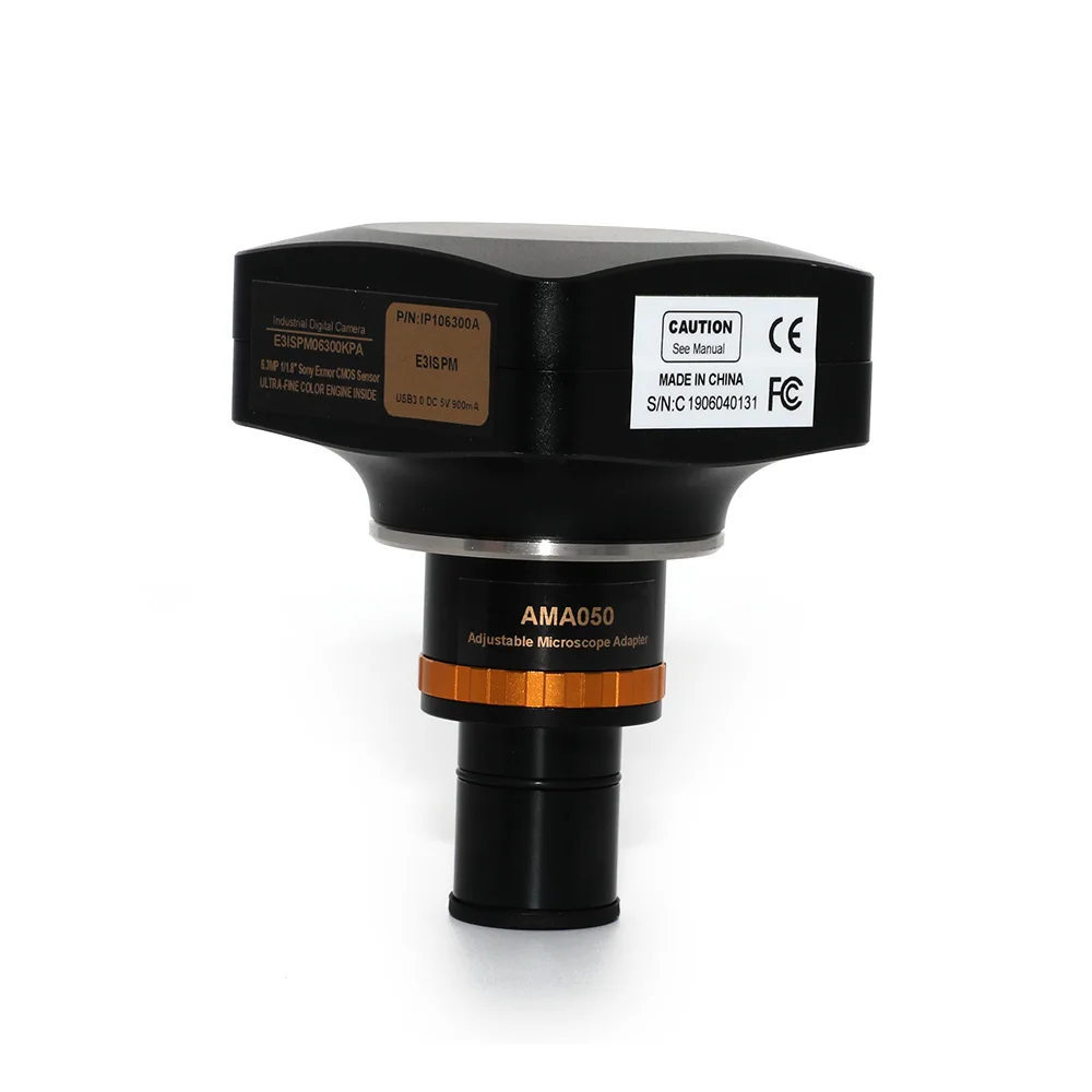 12.3 M Mikroskoplar Kamera IMX304 1.1” SONY Sensörü Küresel Deklanşör Ayarlanabilir 23.2 mm Mercek E3ISPM12300KPA Görüntü 0