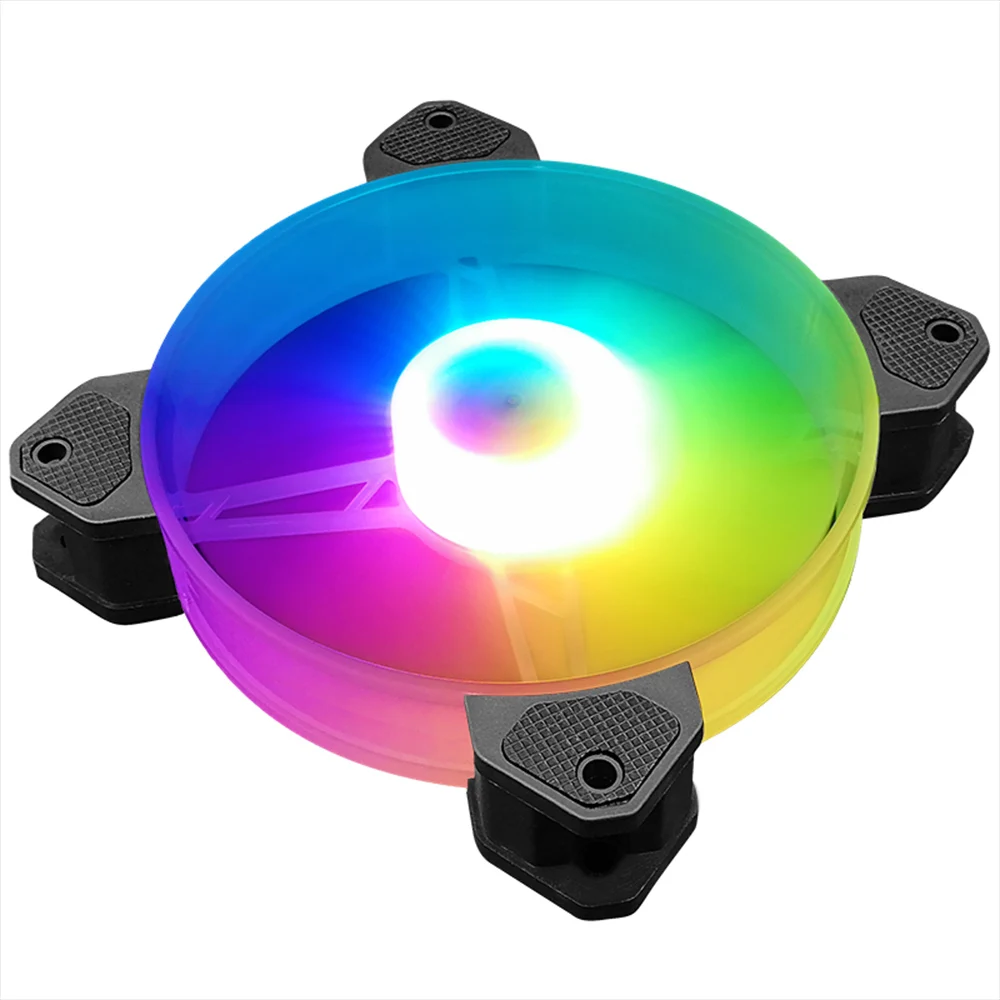 2 Adet COOLMOON Küçük 6PİN 120mm RGB Fan 5V Müzik Ritim A-RGB Şasi Sessiz Fan Kontrol Su Soğutucu için Özel Mod AURA SYNC Görüntü 5