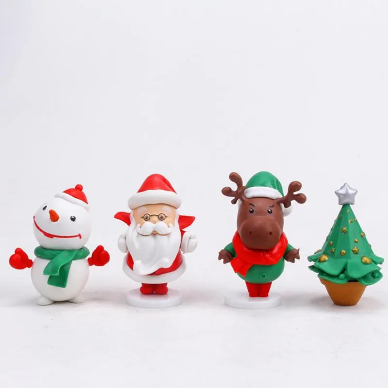 2021 Yeni Q Posket Noel Noel Baba geyik PVC Anime Bebek kardan adam Aksiyon Figürü S Versiyonu PVC Model Oyuncak ev dekorasyon Görüntü 0