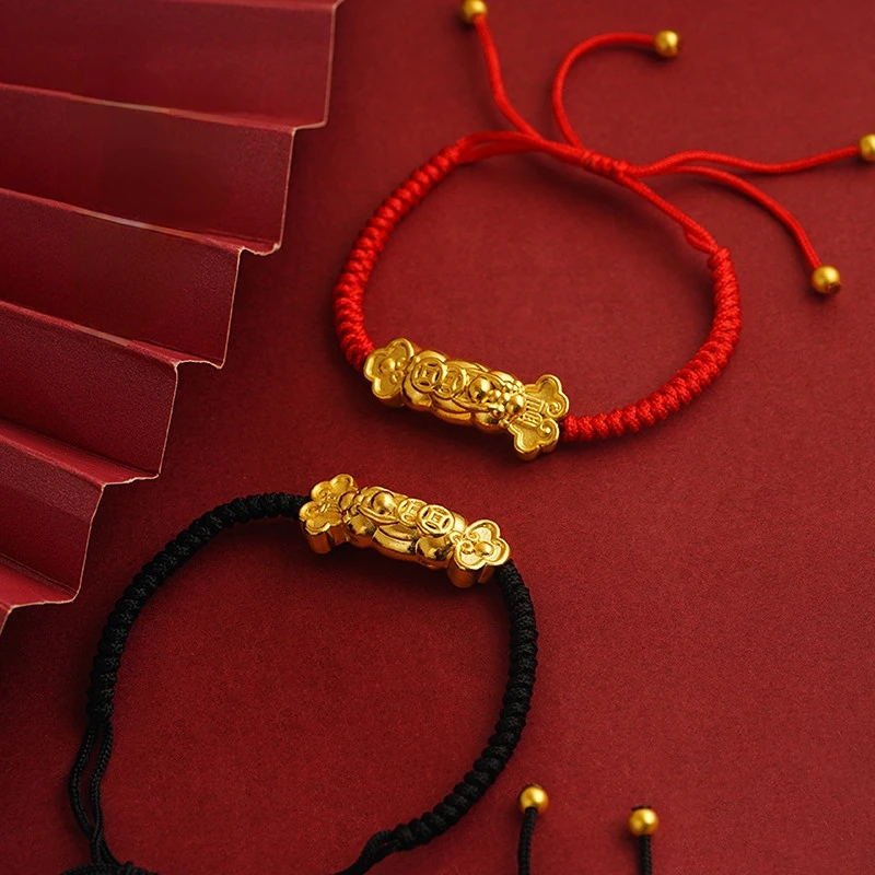 24K Altın Renk Kalın Pixu Kolye Bileklik Kadın Erkek Moda Ayarlanabilir Bilezikler Yıldönümü Doğum Günü Düğün Hediyeleri Görüntü 0