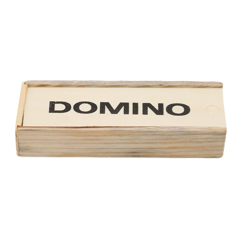 28 Adet / takım Ahşap Domino Tahta Oyunları Seyahat Komik Masa Oyunu Domino Oyuncaklar Çocuk Çocuk Eğitici Oyuncak Çocuk Hediyeler Görüntü 5