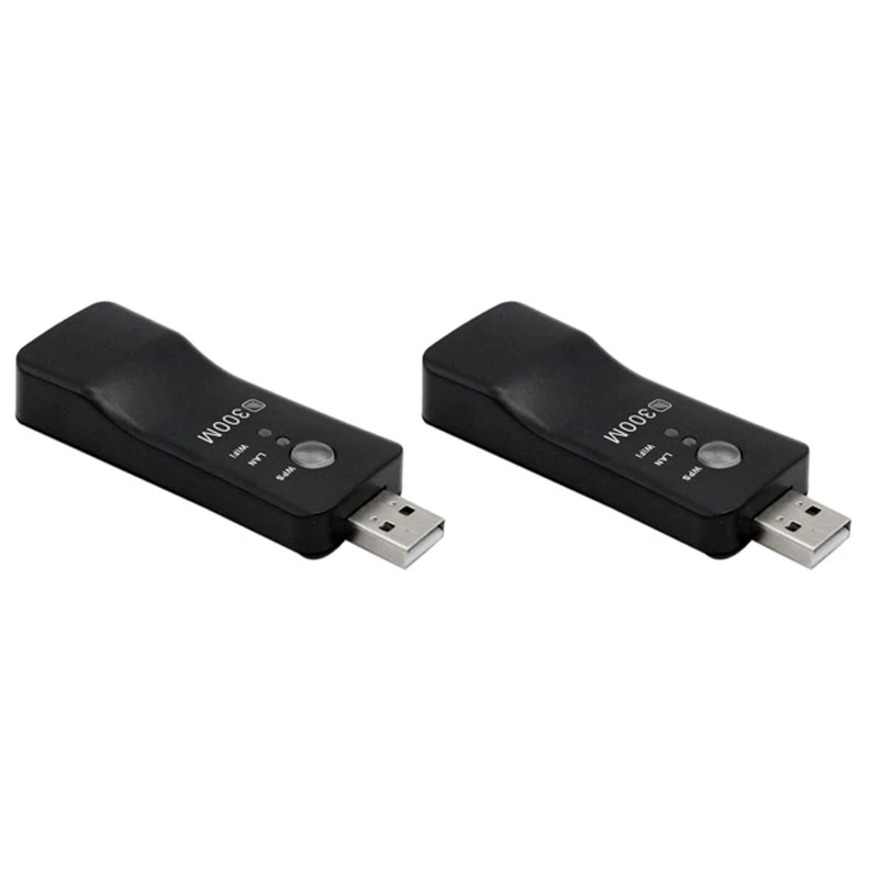 2X USB TV wifi güvenlik cihazı Adaptörü 300Mbps Evrensel Kablosuz Alıcı RJ45 WPS Samsung LG Sony İçin Akıllı TV Görüntü 0