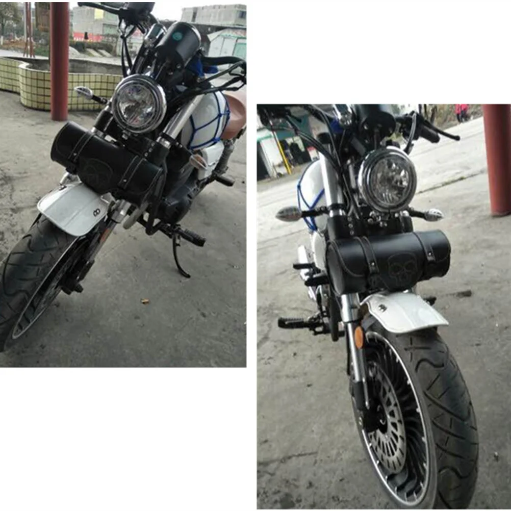 3 adet Motosiklet Asılı Çanta Modifiye Motosiklet Heybe Asılı Kılıfı Gadget Kutusu (Siyah) Görüntü 1