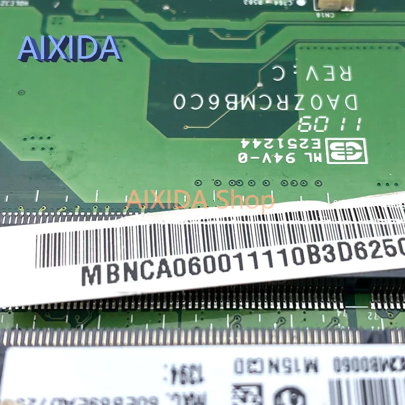 AIXIDA MBNCA06001 MB.NCA06. 001 DA0ZRCMB6C0 Ana kurulu Acer Emachines E732 E732Z Laptop Anakart HM55 UMA DDR3 ücretsiz CPU Görüntü 3
