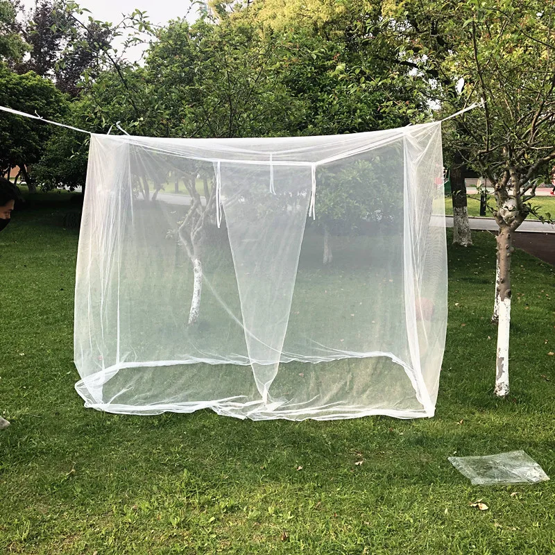 E2 Beyaz Dört Köşe Sivrisinek Açık Kamp Sivrisinek Gölgelik Net saklama çantası Böcek Çadır Koruma Yatak Odası Tam Örgü Görüntü 3