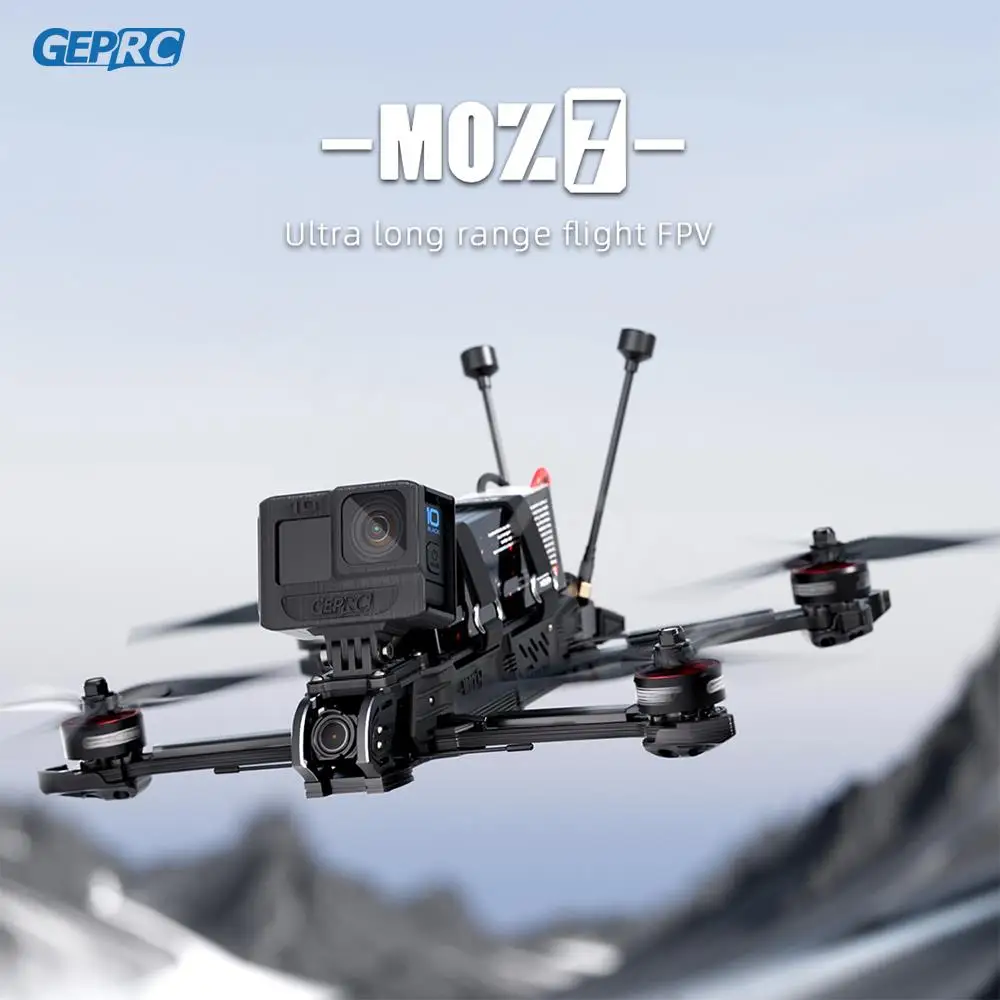 GEPRC MOZ7 HD O3 FPV 7 İnç 6 S Drone F722-HD-BT FC 50A 4in1 ESC 2809 1280KV Motor O3 Hava ünitesi M10 GPS rc dört pervaneli helikopter DJI İçin Görüntü 0