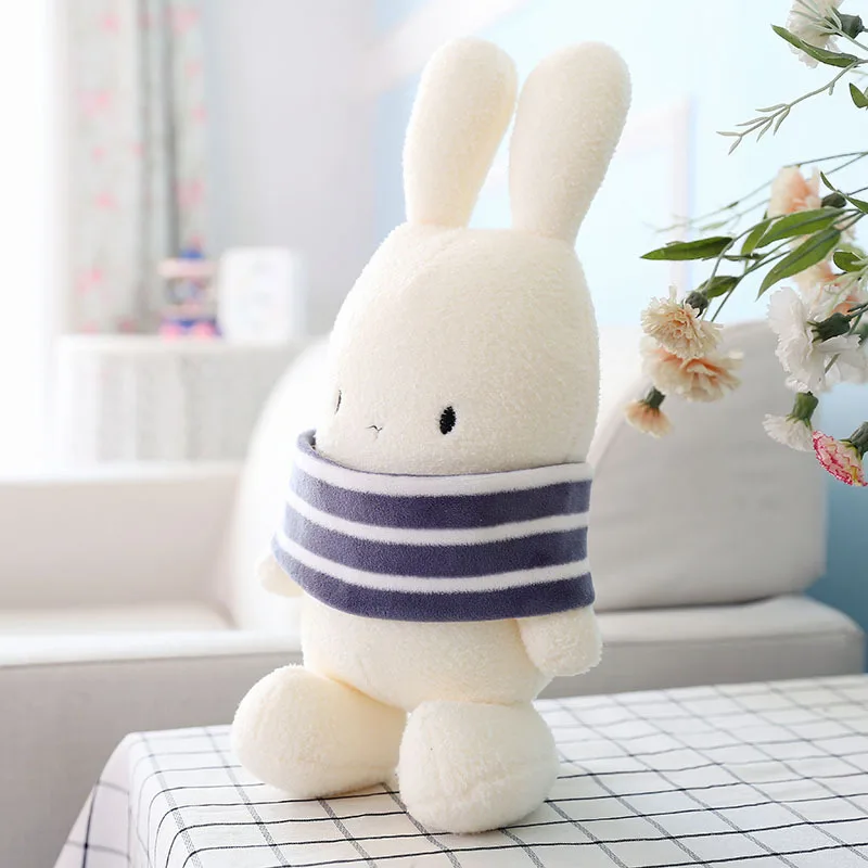Karikatür Bobo tavşan doldurulmuş oyuncak yaratıcı küçük beyaz tavşan bebek yastık hediye Görüntü 4