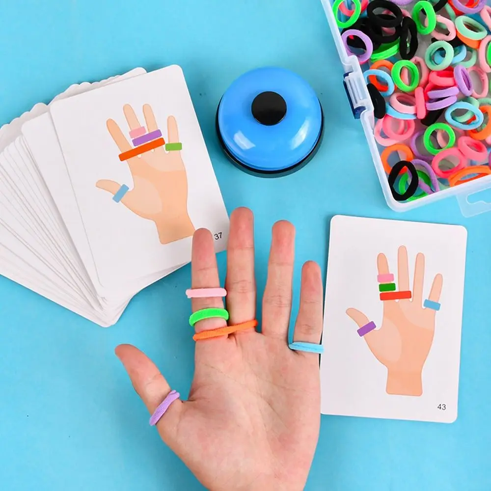 Kağıt Çocuklar Parmak Yüzük Oyunu Lastik Bant Çan Erken Eğitim Oyuncak İnteraktif Oyunlar Plastik Çocuk Düşünme Eğitim Oyuncak Görüntü 3