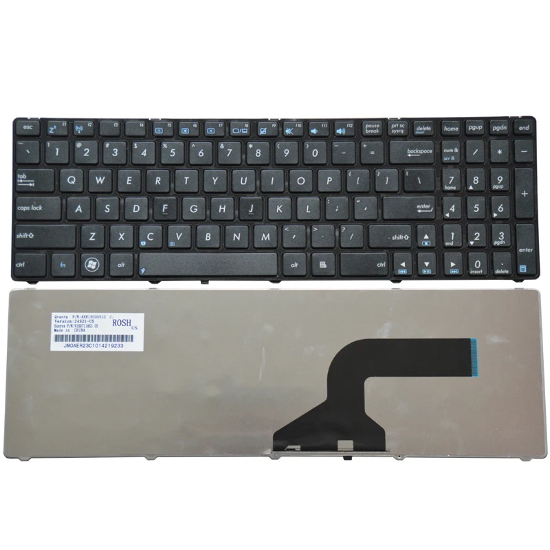 Laptop klavye için Asus X55 X55V X55VD N61 A52 K52 X53S X54H K53 A53 N53 marka yeni Görüntü 3