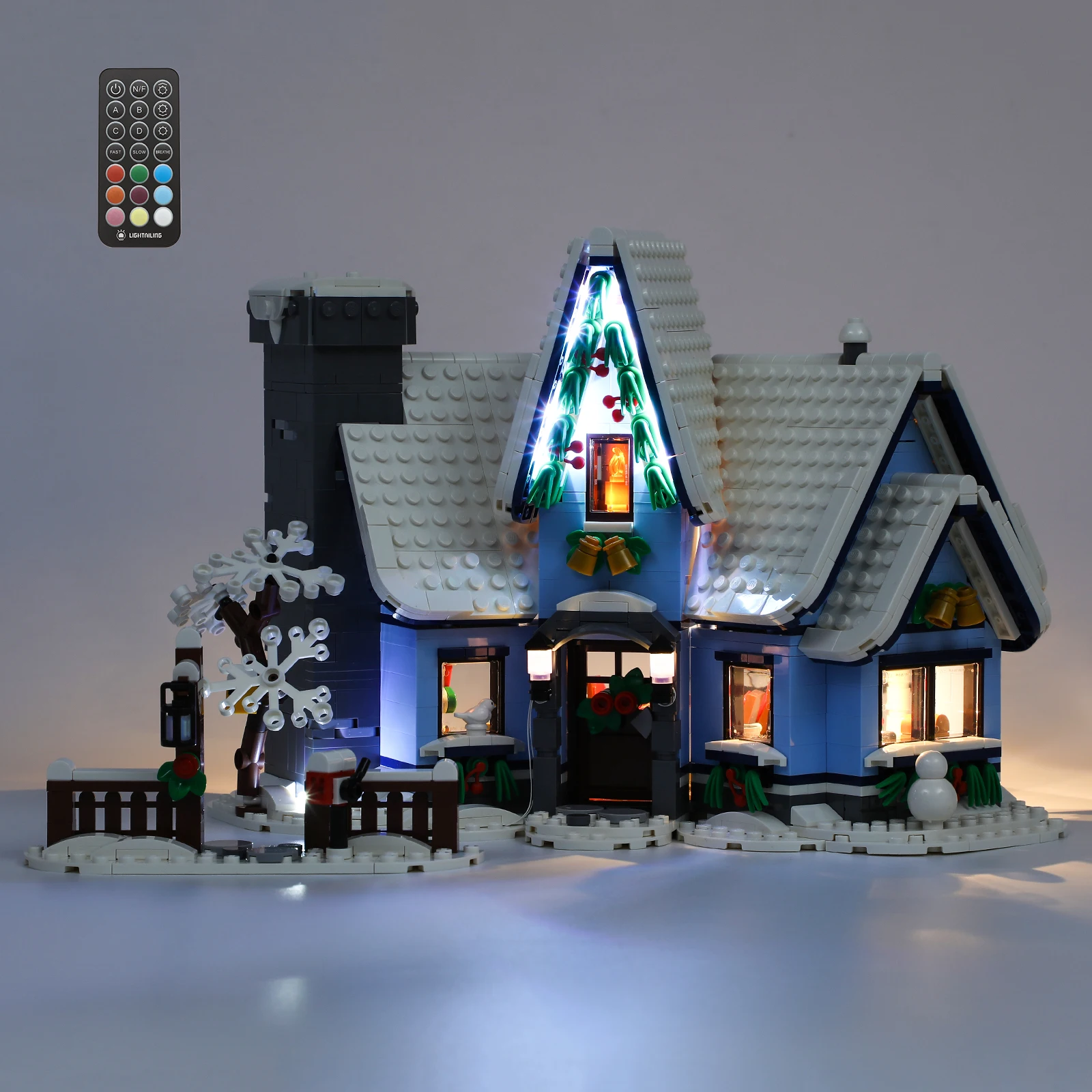 Led ışık Kiti 10293 Noel baba'nın Ziyaret Yapı Taşları Seti (Dahil DEĞİL Model) tuğla Oyuncaklar noel hediyesi Görüntü 0