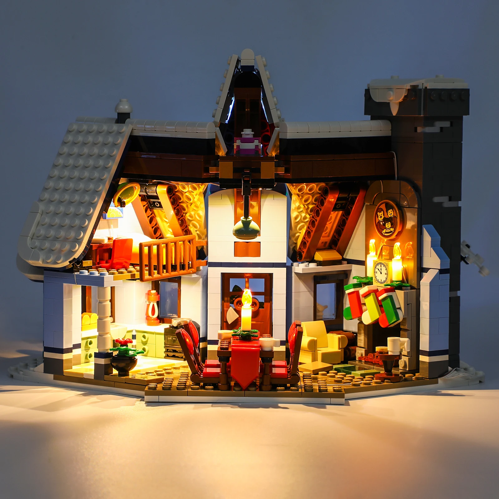 Led ışık Kiti 10293 Noel baba'nın Ziyaret Yapı Taşları Seti (Dahil DEĞİL Model) tuğla Oyuncaklar noel hediyesi Görüntü 1