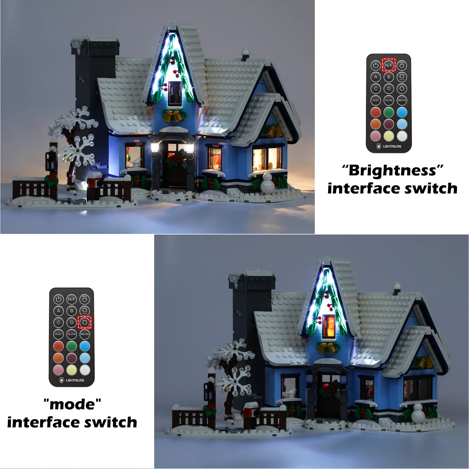 Led ışık Kiti 10293 Noel baba'nın Ziyaret Yapı Taşları Seti (Dahil DEĞİL Model) tuğla Oyuncaklar noel hediyesi Görüntü 3