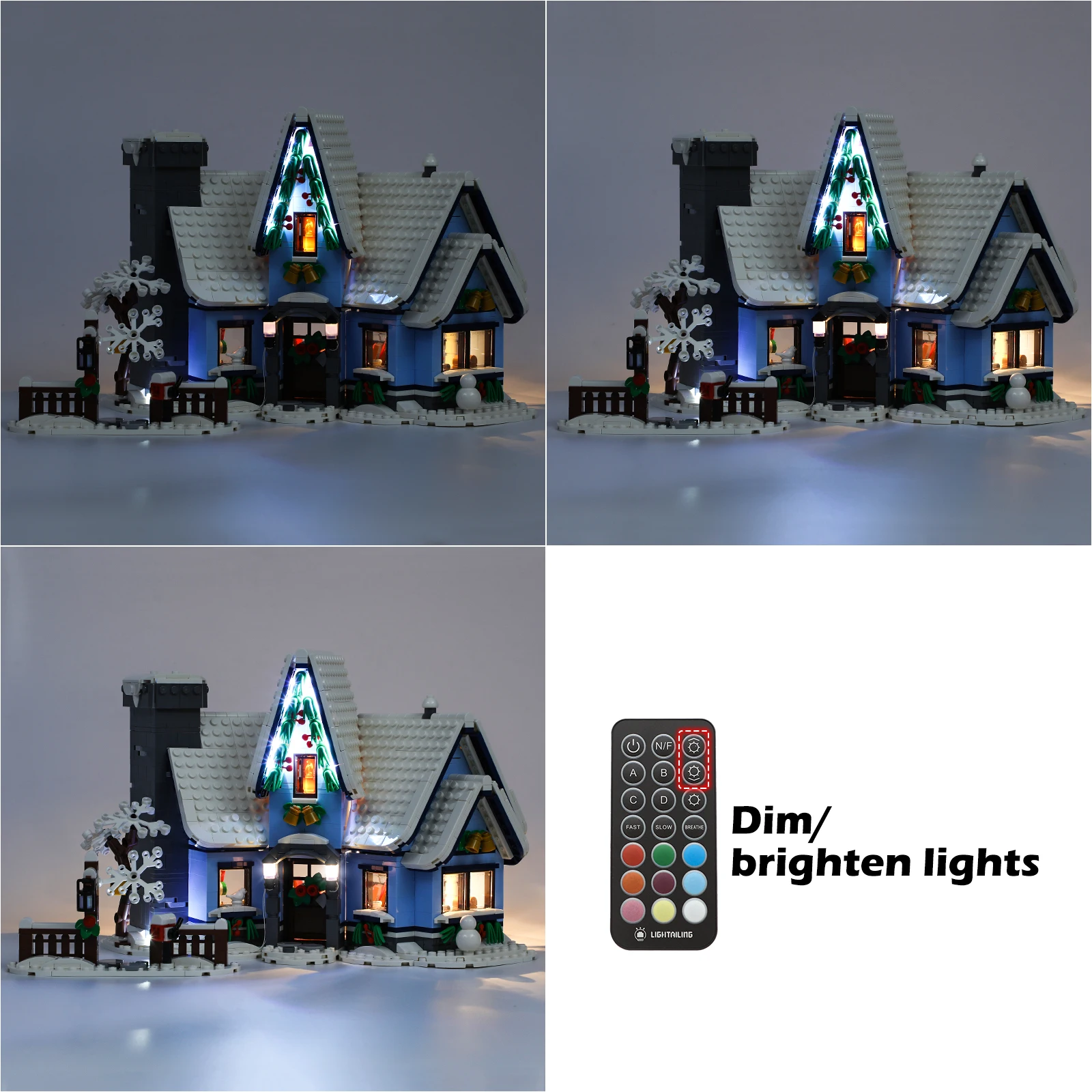 Led ışık Kiti 10293 Noel baba'nın Ziyaret Yapı Taşları Seti (Dahil DEĞİL Model) tuğla Oyuncaklar noel hediyesi Görüntü 4