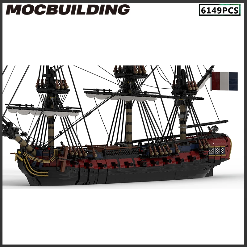 MOC Yapı Taşı Fırkateyn Gemi Modeli DIY Tuğla Oyuncaklar Monte yılbaşı Hediyeleri Çocuk Doğum Günü Hediyeleri Koleksiyonu Çocuk Görüntü 4