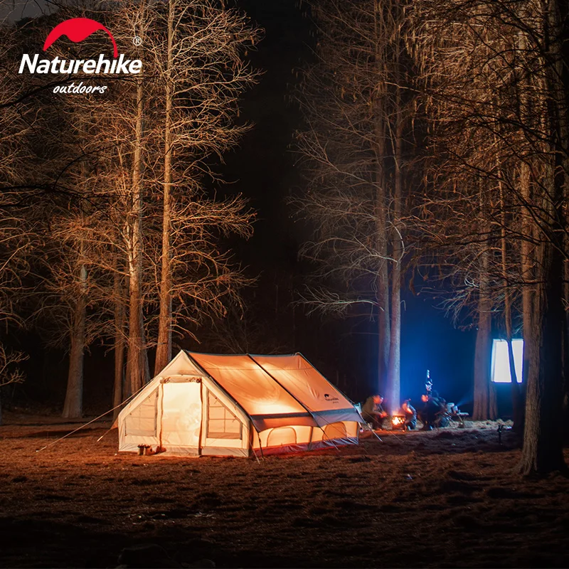 Naturehike Kamp Çadırı Hava 12.0 3-4Person Geniş Alan Açık Su Geçirmez Güneş Barınak Yürüyüş Seyahat Pamuk Şişme Çadır Görüntü 5