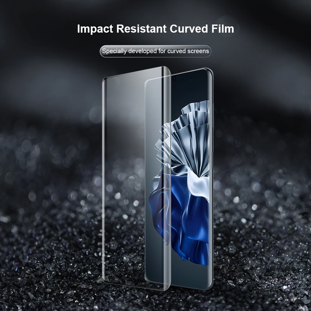 Nillkin Huawei P60 / P60 Pro / P60 Sanat, 2 Adet Darbeye Dayanıklı Kavisli Ekran Koruyucu Tam Yapıştırılmış Kavisli koruyucu film Görüntü 1