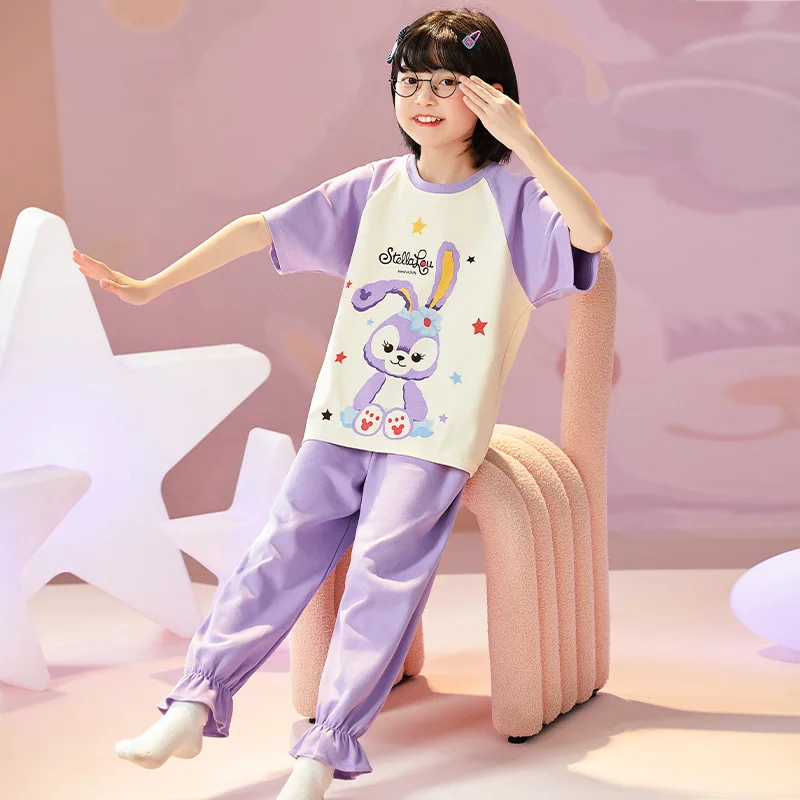 Sanrio Kawaii Anime Kuromi Ev Giysileri Sevimli Karikatür Girly Kalp Cinnamoroll Rahat Pijama Seti Oyuncaklar Kızlar için Görüntü 2