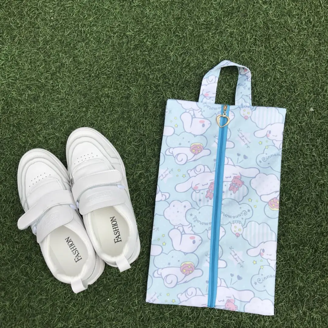 Sanrio Kuromi Pompompurin Cinnamoroll Oxford Kumaş ayakkabı çantası Seyahat Ayakkabı Kapağı Su Geçirmez Toz Geçirmez Ayakkabı Kutusu İç Çamaşırı Organizatör Görüntü 4