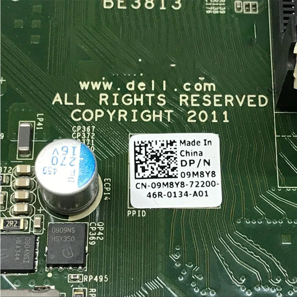 Sunucu ana kartı Dell T3610 9M8Y8 09M8Y8 LGA2011 sistem kartı Görüntü 2