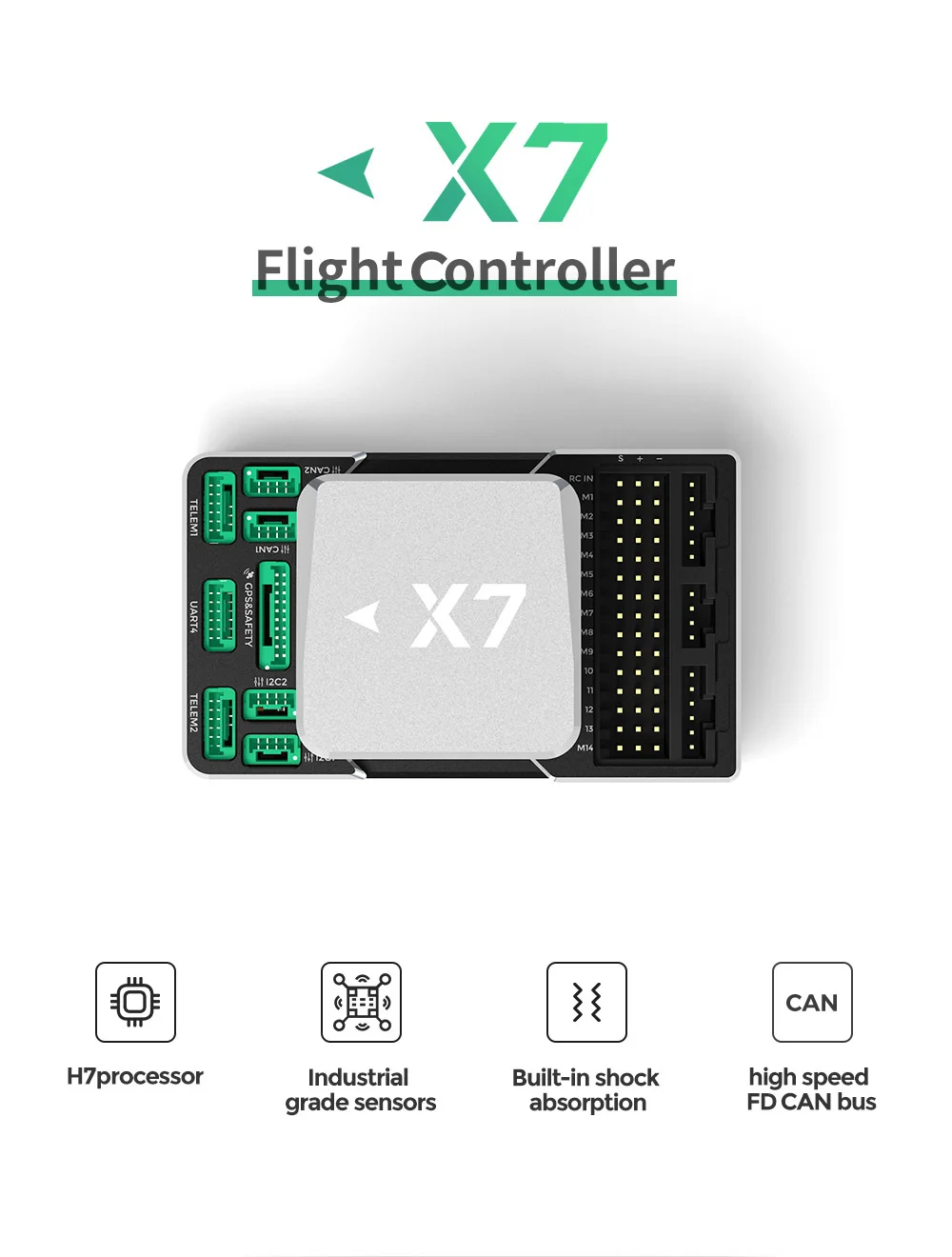 Sıcak satış CUAV X7 + Pro Pixhawk Otopilot uçuş kontrolörü GPS NEO 3 pro uyumlu 4.10 / 4 1.12.3 drone için Görüntü 5