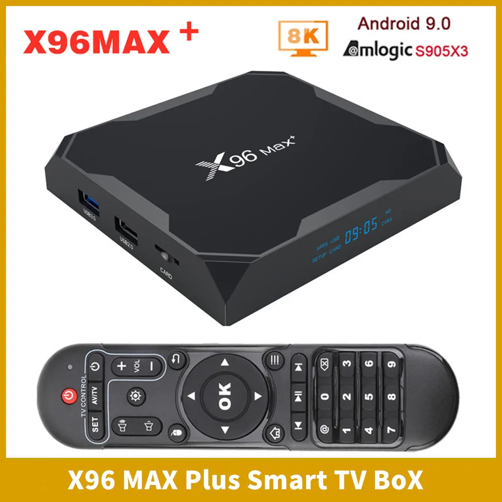 Timethinker X96 MAX Artı akıllı TV kutusu 4GB 64GB 32GB Android 9.0 Amlogic S905X3 Dört Çekirdekli Wifi 4K TV kutu seti Top Box 2GB 16GB Görüntü 0