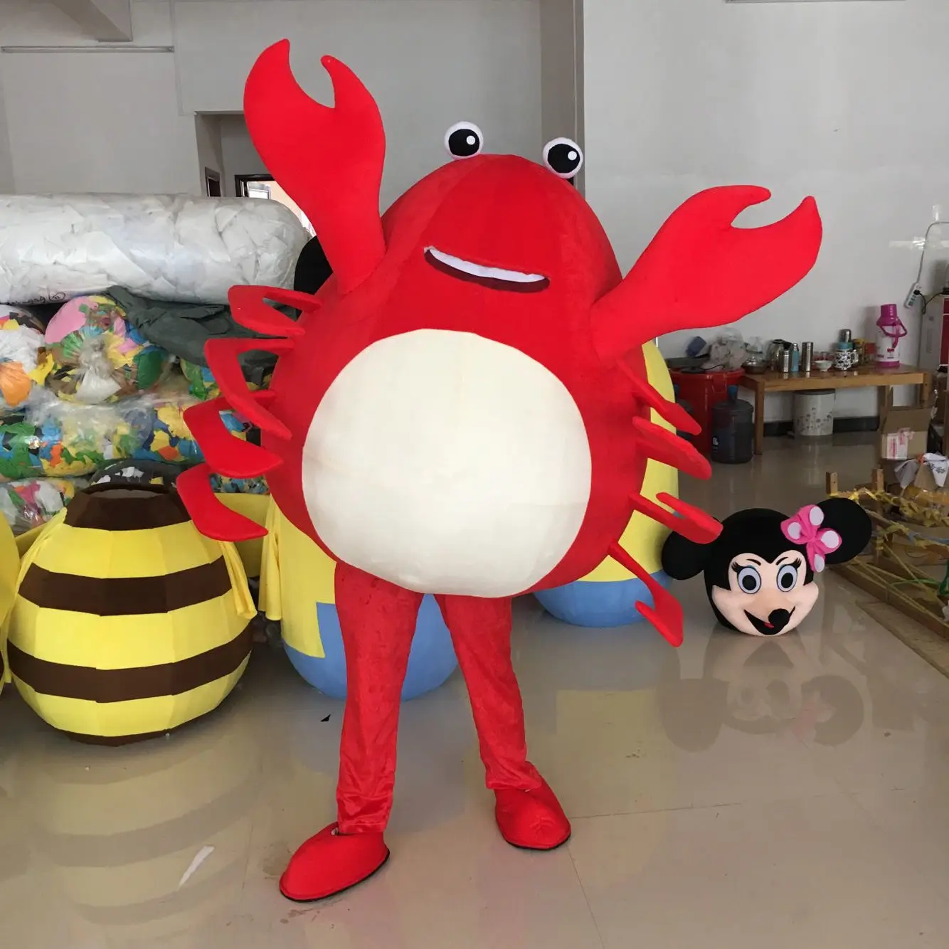 [TML] Cosplay Deniz yaşamı karides yengeç Maskot Kostüm karides Çizgi Film karakteri kostüm Reklam Parti Kostüm hayvan karnaval Görüntü 0