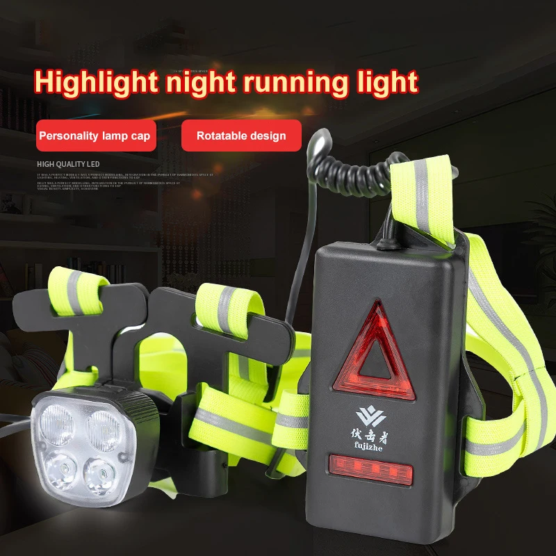 USB şarj edilebilir açık spor 4 Led koşu ışık gece bisiklet balıkçılık kamp tırmanma su geçirmez ayarlanabilir emniyet lambası Görüntü 3