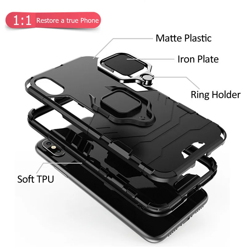Xiaomi Poco F3 Kılıf Zırh Manyetik Emme Standı Tam Kapak Xiaomi Poco F3 X3 M3 M4 Pro Kılıf Kapak İçin Poco X4 Pro 5G Durumda Görüntü 5