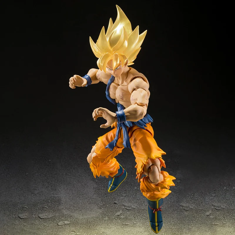ÖN satış BANDAİ S. H. figuarts dragon topu Z Son Goku Süper Saiyan Özel Baskı 145MM PVC SHF Anime Aksiyon Figürleri Modeli Oyuncak Görüntü 2